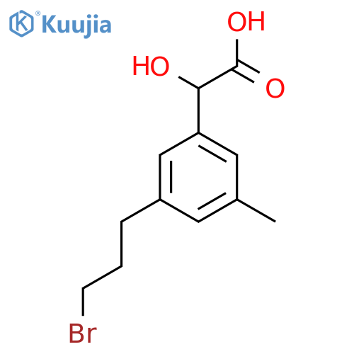3-(3-Bromopropyl)-5-methylmandelic acid structure