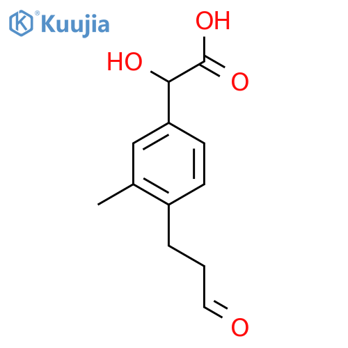 3-Methyl-4-(3-oxopropyl)mandelic acid structure