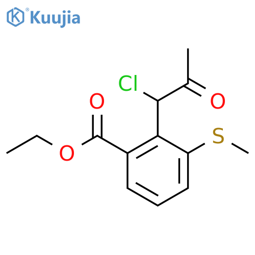 Ethyl 2-(1-chloro-2-oxopropyl)-3-(methylthio)benzoate structure