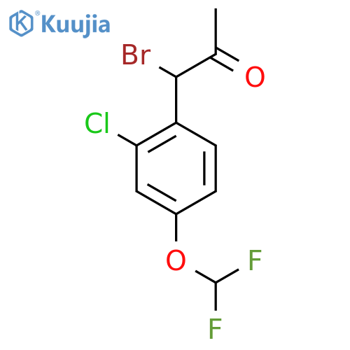 1-Bromo-1-(2-chloro-4-(difluoromethoxy)phenyl)propan-2-one structure