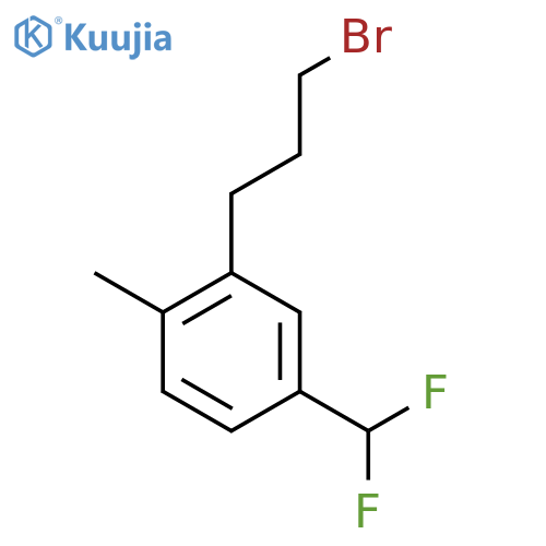 2-(3-Bromopropyl)-4-(difluoromethyl)toluene structure