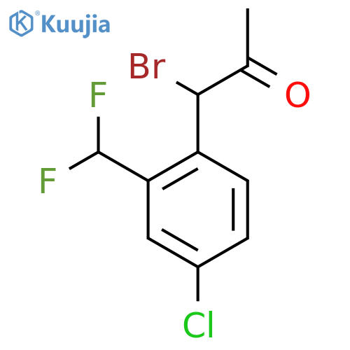 1-Bromo-1-(4-chloro-2-(difluoromethyl)phenyl)propan-2-one structure