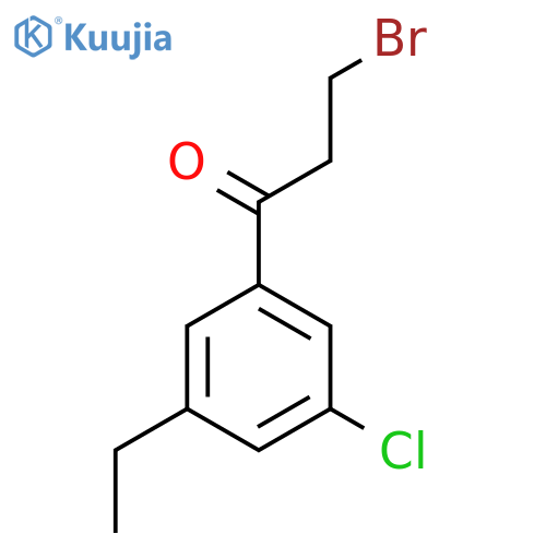 3-Bromo-1-(3-chloro-5-ethylphenyl)propan-1-one structure