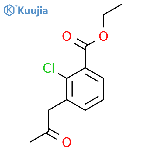 Ethyl 2-chloro-3-(2-oxopropyl)benzoate structure