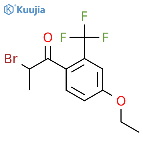 2-Bromo-1-(4-ethoxy-2-(trifluoromethyl)phenyl)propan-1-one structure