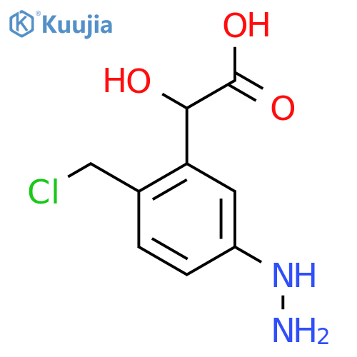 2-(Chloromethyl)-5-hydrazinylmandelic acid structure