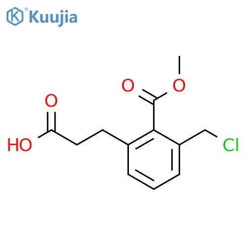 Methyl 2-(2-carboxyethyl)-6-(chloromethyl)benzoate structure