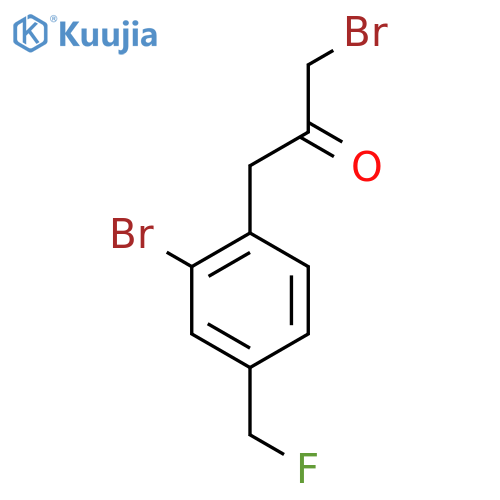 1-Bromo-3-(2-bromo-4-(fluoromethyl)phenyl)propan-2-one structure