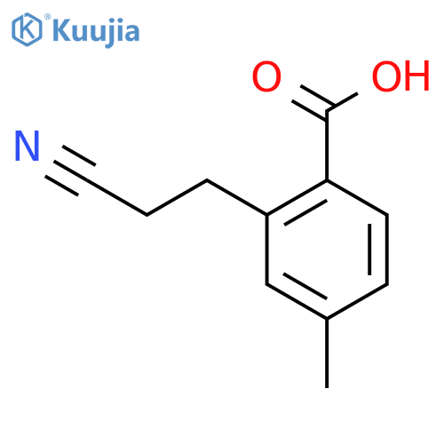 2-(2-Cyanoethyl)-4-methylbenzoic acid structure