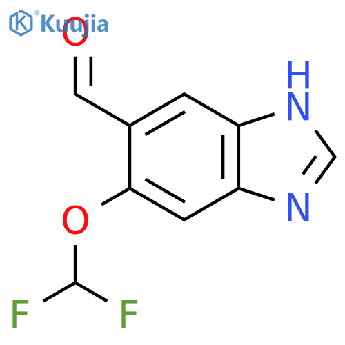 6-Difluoromethoxy-5-formyl-1H-benzimidazole structure