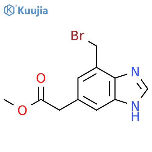 Methyl 7-bromomethyl-1H-benzimidazole-5-acetate structure