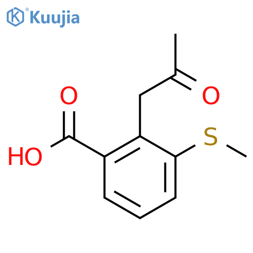 3-(Methylthio)-2-(2-oxopropyl)benzoic acid structure