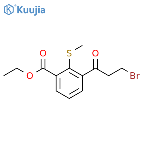 Ethyl 3-(3-bromopropanoyl)-2-(methylthio)benzoate structure