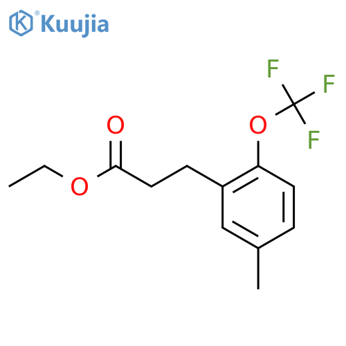 Ethyl 3-(5-methyl-2-(trifluoromethoxy)phenyl)propanoate structure