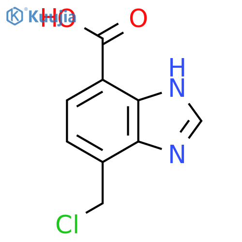 7-Chloromethyl-1H-benzimidazole-4-carboxylic acid structure