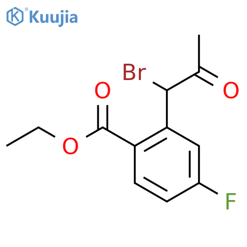 Ethyl 2-(1-bromo-2-oxopropyl)-4-fluorobenzoate structure