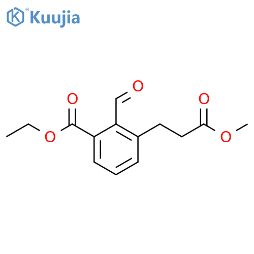 Ethyl 2-formyl-3-(3-methoxy-3-oxopropyl)benzoate structure