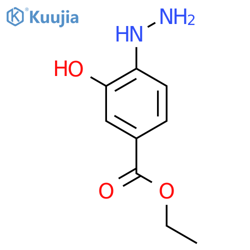 Ethyl 4-hydrazinyl-3-hydroxybenzoate structure