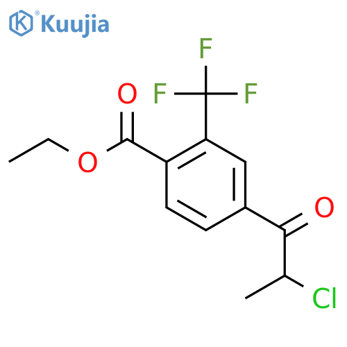 Ethyl 4-(2-chloropropanoyl)-2-(trifluoromethyl)benzoate structure