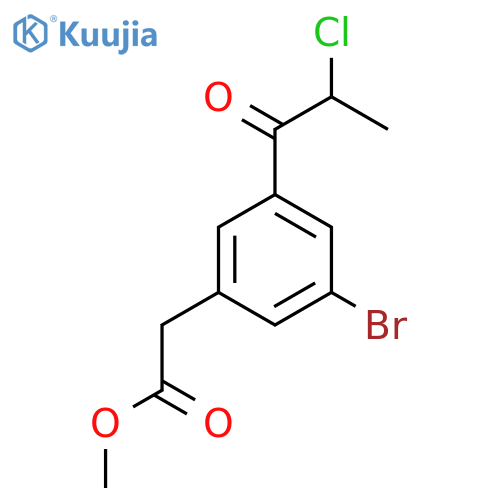 Methyl 3-bromo-5-(2-chloropropanoyl)phenylacetate structure