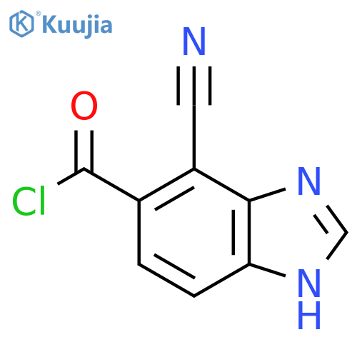 7-Cyano-1H-benzimidazole-6-carbonyl chloride structure