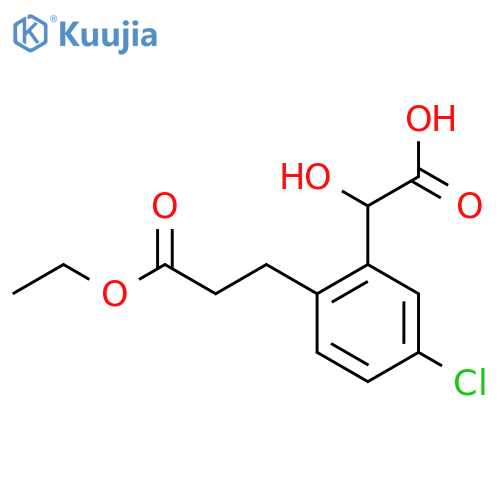 5-Chloro-2-(3-ethoxy-3-oxopropyl)mandelic acid structure