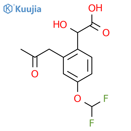 4-(Difluoromethoxy)-2-(2-oxopropyl)mandelic acid structure