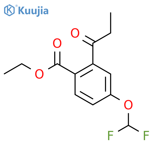 Ethyl 4-(difluoromethoxy)-2-propionylbenzoate structure