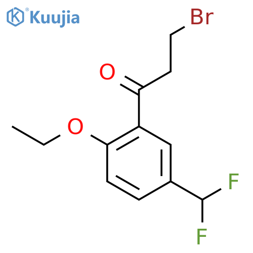 3-Bromo-1-(5-(difluoromethyl)-2-ethoxyphenyl)propan-1-one structure
