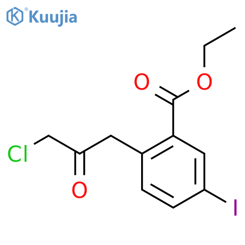 Ethyl 2-(3-chloro-2-oxopropyl)-5-iodobenzoate structure