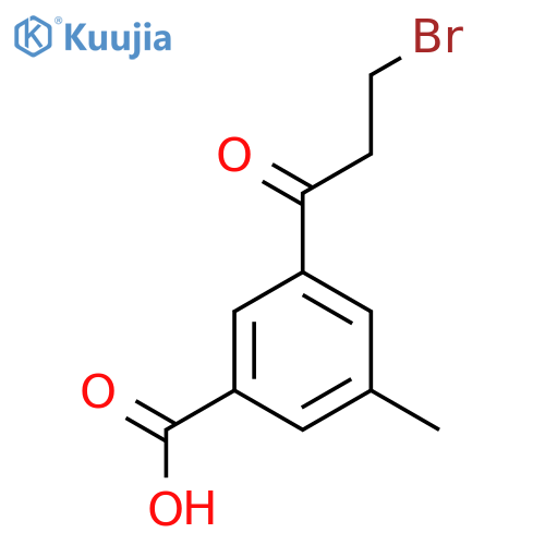 3-(3-Bromopropanoyl)-5-methylbenzoic acid structure