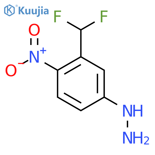 3-(Difluoromethyl)-4-nitrophenylhydrazine structure