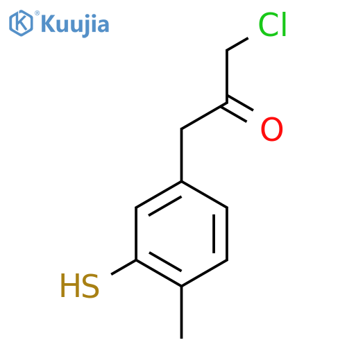 5-(3-Chloro-2-oxopropyl)-2-methylthiophenol structure