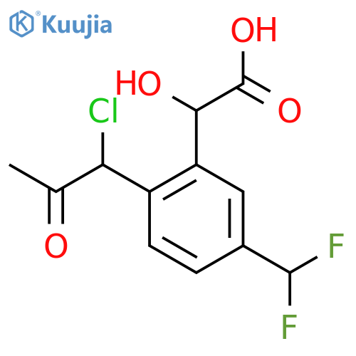 2-(1-Chloro-2-oxopropyl)-5-(difluoromethyl)mandelic acid structure