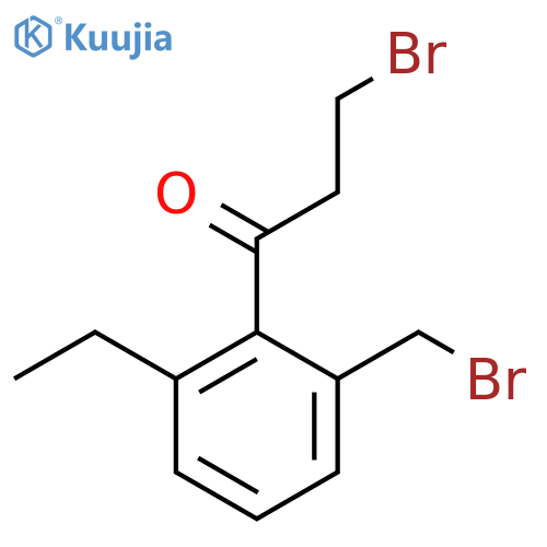 3-Bromo-1-(2-(bromomethyl)-6-ethylphenyl)propan-1-one structure