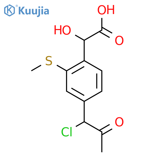 4-(1-Chloro-2-oxopropyl)-2-(methylthio)mandelic acid structure