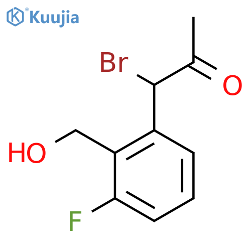 1-Bromo-1-(3-fluoro-2-(hydroxymethyl)phenyl)propan-2-one structure