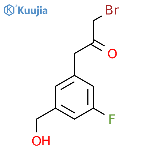 1-Bromo-3-(3-fluoro-5-(hydroxymethyl)phenyl)propan-2-one structure