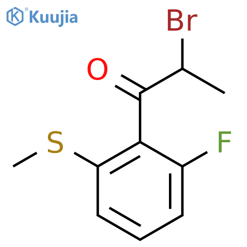 2-Bromo-1-(2-fluoro-6-(methylthio)phenyl)propan-1-one structure