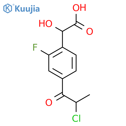 4-(2-Chloropropanoyl)-2-fluoromandelic acid structure