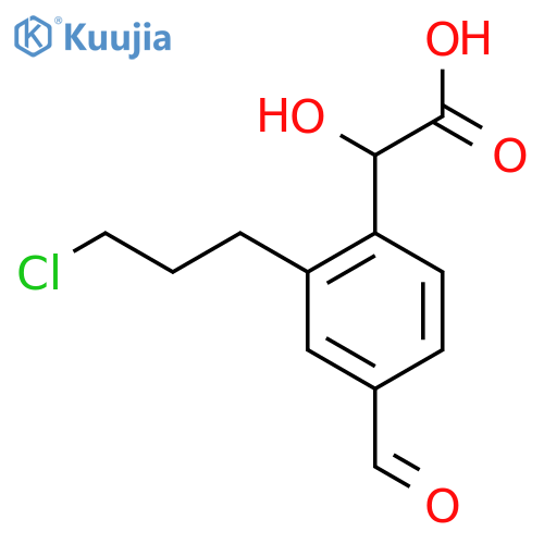 2-(3-Chloropropyl)-4-formylmandelic acid structure