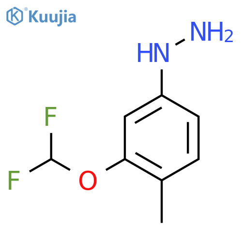 3-(Difluoromethoxy)-4-methylphenylhydrazine structure