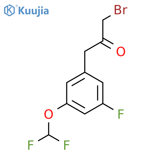 1-Bromo-3-(3-(difluoromethoxy)-5-fluorophenyl)propan-2-one structure