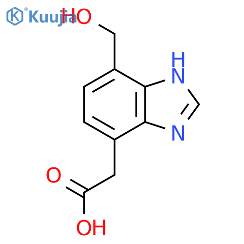 4-Hydroxymethyl-1H-benzimidazole-7-acetic acid structure