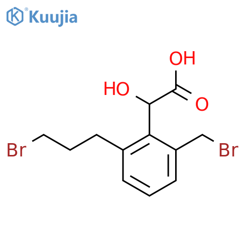 2-(Bromomethyl)-6-(3-bromopropyl)mandelic acid structure