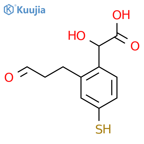 4-Mercapto-2-(3-oxopropyl)mandelic acid structure