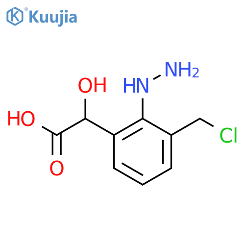 3-(Chloromethyl)-2-hydrazinylmandelic acid structure