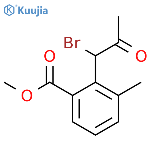 Methyl 2-(1-bromo-2-oxopropyl)-3-methylbenzoate structure