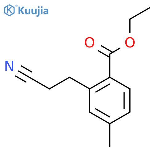 Ethyl 2-(2-cyanoethyl)-4-methylbenzoate structure