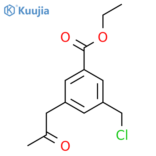 Ethyl 3-(chloromethyl)-5-(2-oxopropyl)benzoate structure